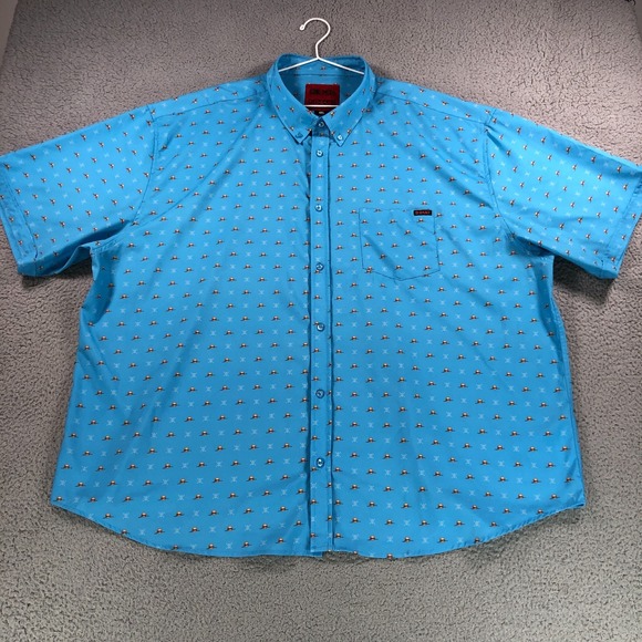 RSVLTS Other - RSVLTS x One Peice Shirt Menx 4X Blue Lil Straw Hats Short Sleeve Button Up